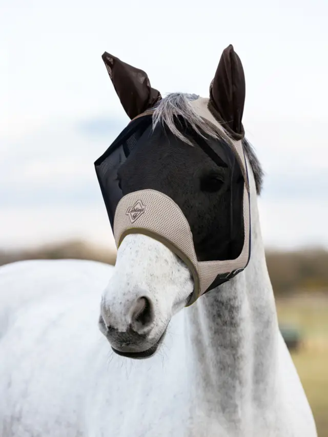 LeMieux Kudos AeroGuard Half Fly Mask Pecan