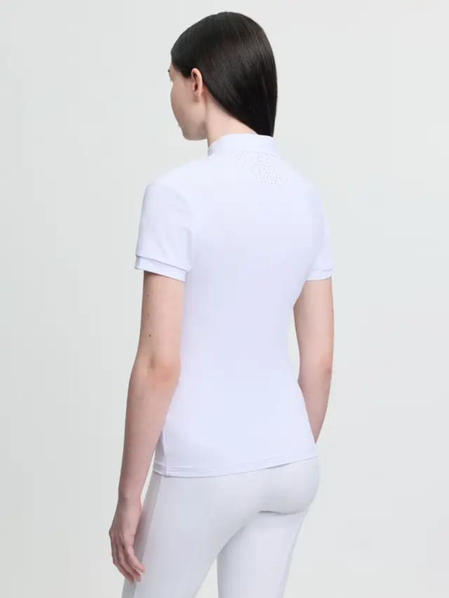 LeMieux Young Rider Brilliance Livvy Short Sleeve Show Shirt White