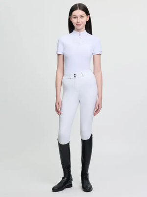 LeMieux Young Rider Brilliance Livvy Short Sleeve Show Shirt White