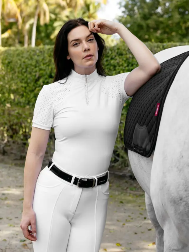 LeMieux Brilliance Verity Short Sleeve Show Shirt White
