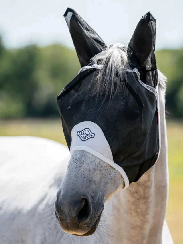 LeMieux 360 Vision Half Fly Mask Grey