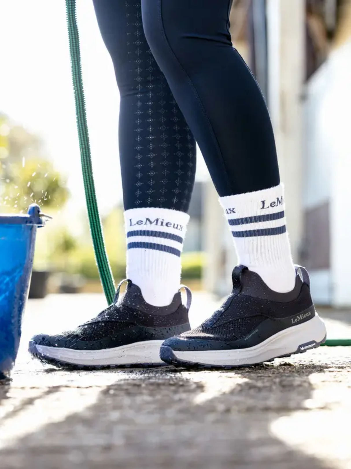 LeMieux Kanta Slip On Waterproof Trainers Navy