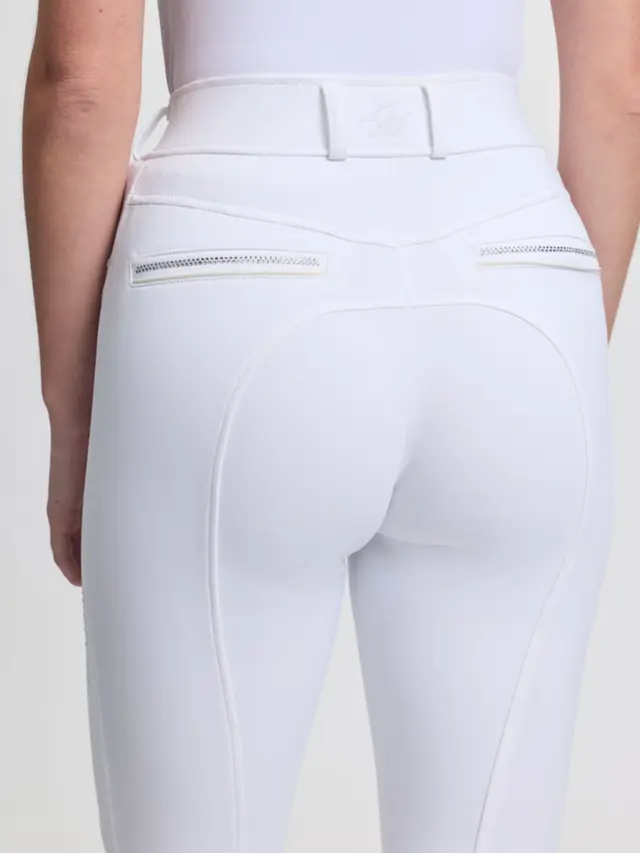 LeMieux Brilliance Knee Grip Breeches White