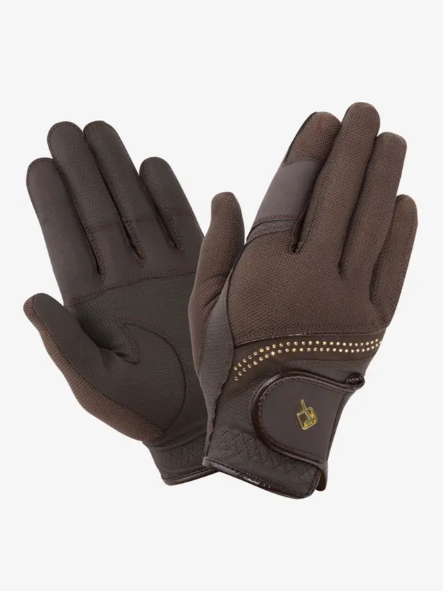 LeMieux Crystal Gloves Espresso