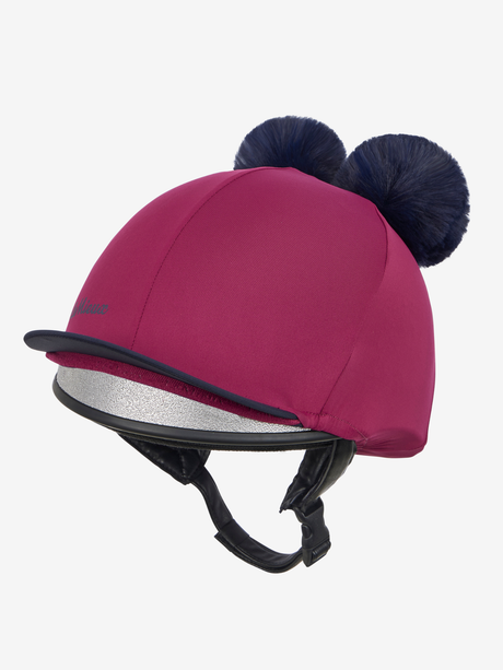 LeMieux Mini Double Pom Hat Silk Blackberry