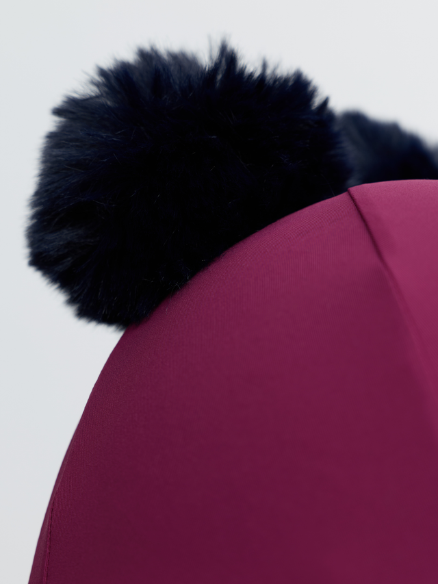 LeMieux Mini Double Pom Hat Silk Blackberry