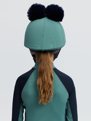 LeMieux Mini Double Pom Hat Silk Navy/Aloe