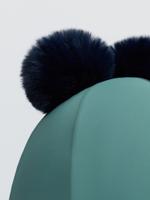 LeMieux Mini Double Pom Hat Silk Navy/Aloe