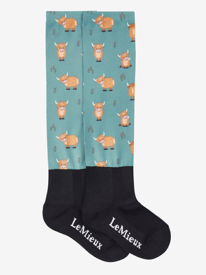 LeMieux Footsie Socks Highland Cow