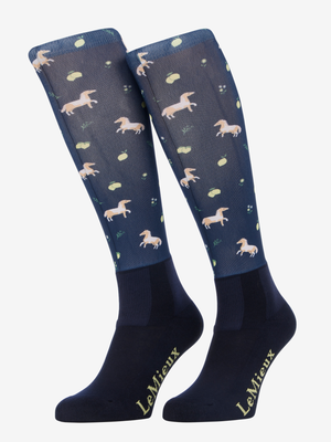 LeMieux Footsie Socks Lemon Navy