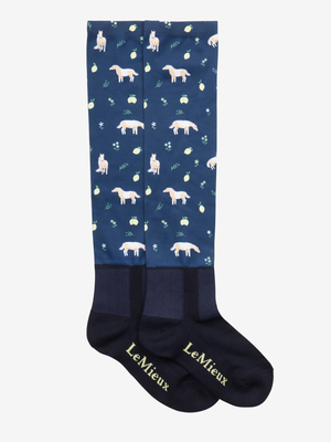 LeMieux Footsie Socks Lemon Navy