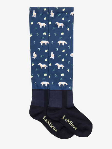 LeMieux Footsie Socks Lemon Navy