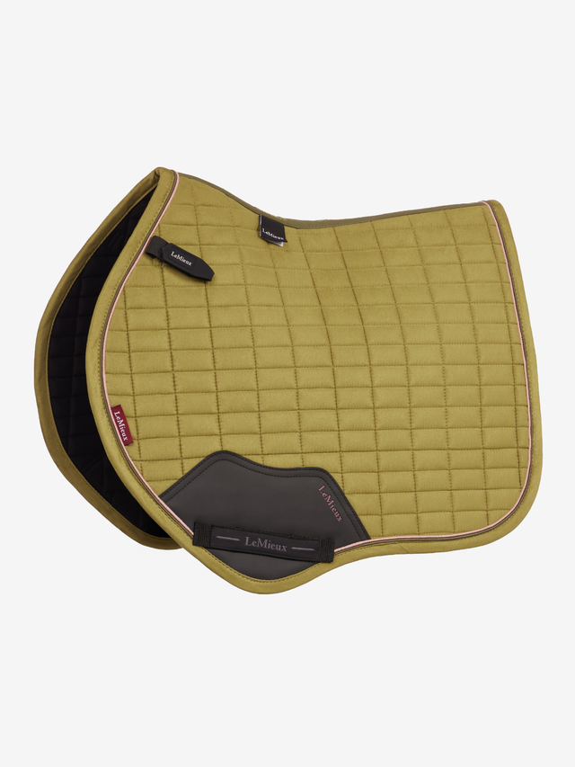 LeMieux Suede Close Contact Jump Saddle Pad Gooseberry