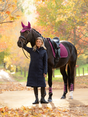 LeMieux Suede Dressage Saddle Pad Blackberry