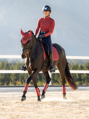 LeMieux Suede Dressage Saddle Pad Russet