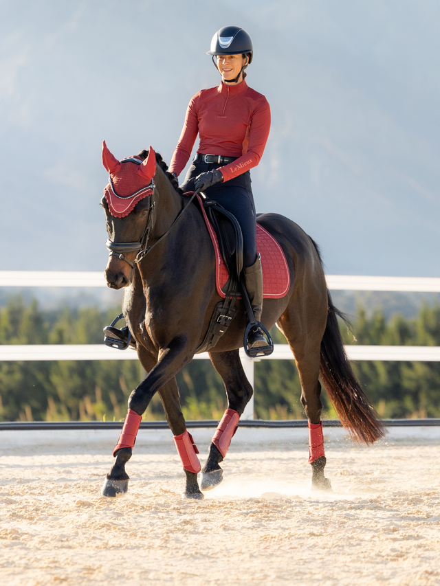 LeMieux Suede Dressage Saddle Pad Russet