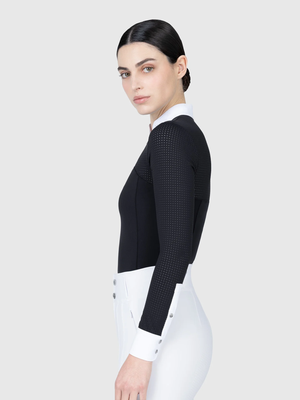 Maximilian Grace Long Sleeve Show Shirt Black