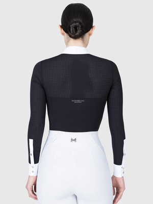 Maximilian Grace Long Sleeve Show Shirt Black