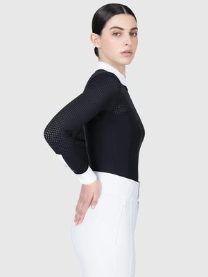 Maximilian Grace Long Sleeve Show Shirt Black