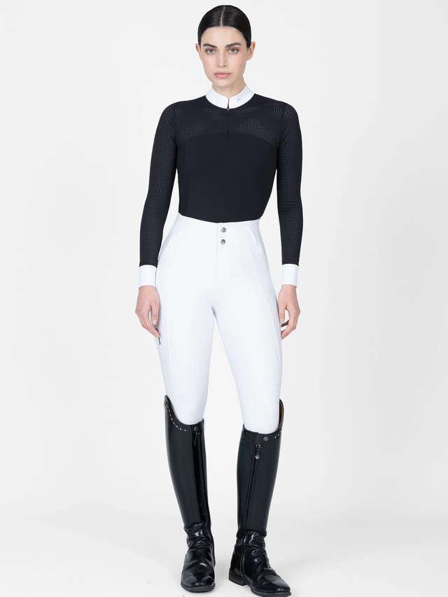 Maximilian Grace Long Sleeve Show Shirt Black