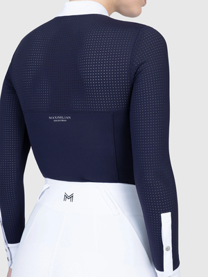 Maximilian Grace Long Sleeve Show Shirt Navy