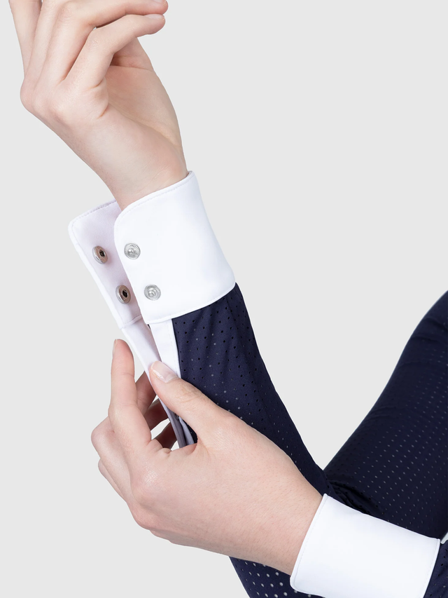 Maximilian Grace Long Sleeve Show Shirt Navy