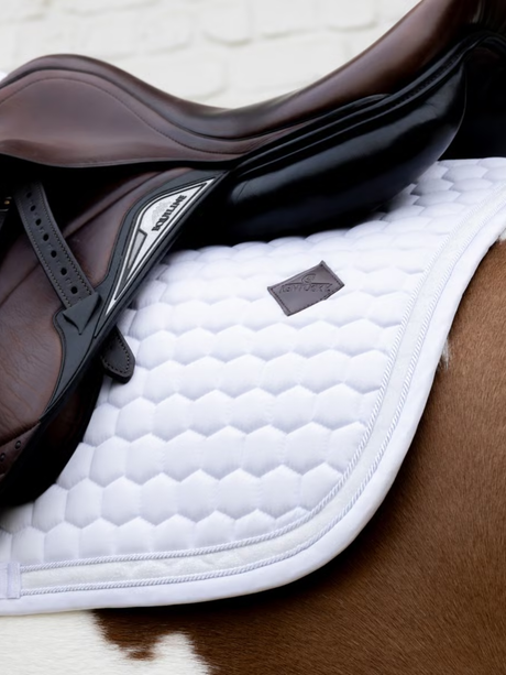 Kentucky Glitter Band Jump Saddle Pad White