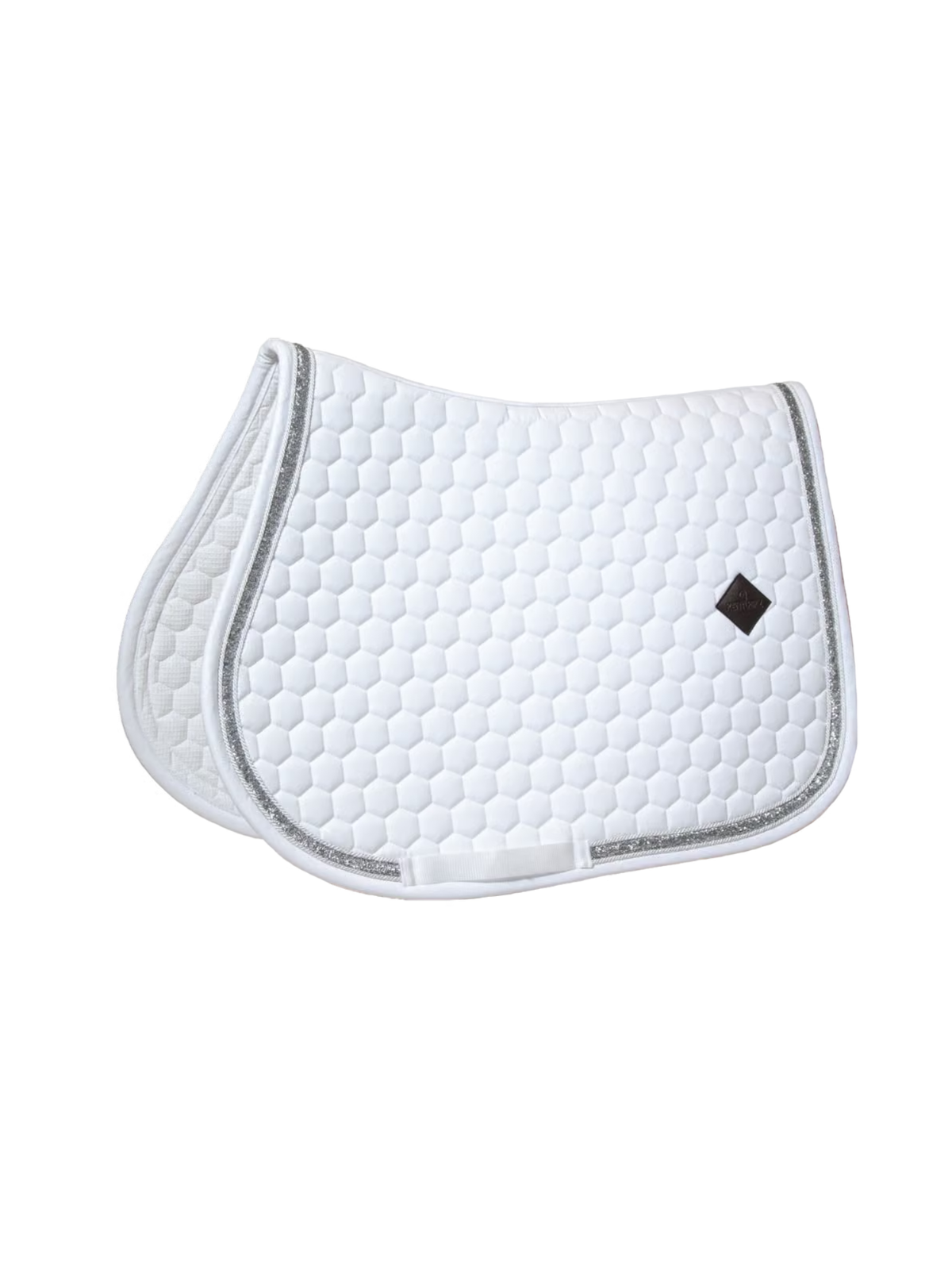 Kentucky Glitter Band Jump Saddle Pad White/Silver