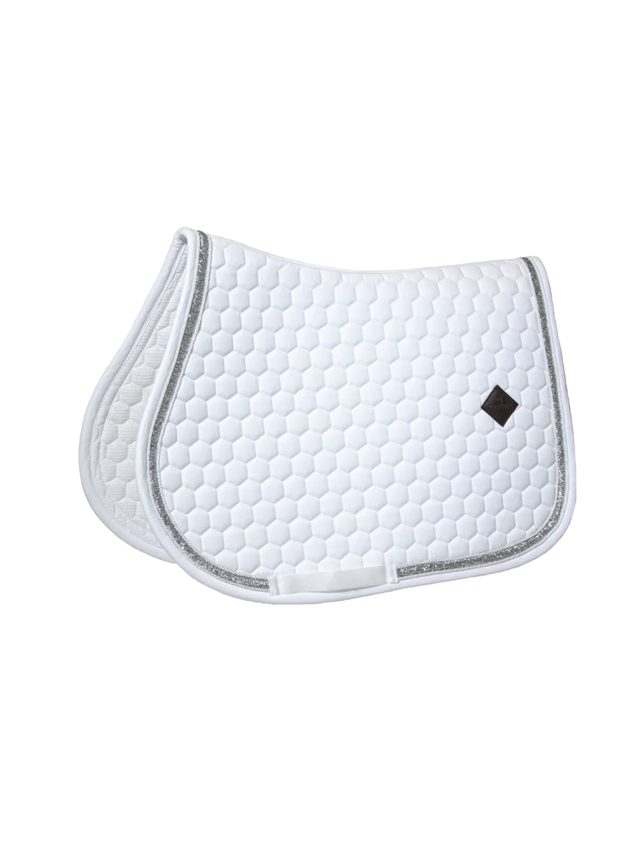 Kentucky Glitter Band Jump Saddle Pad White/Silver