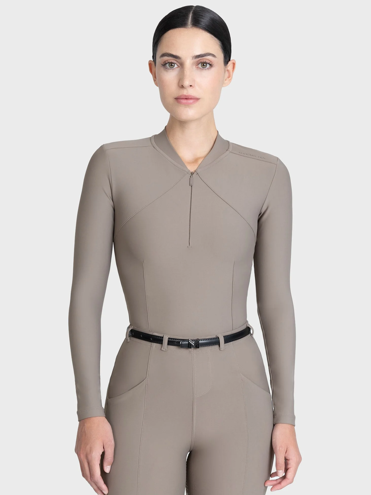 Maximilian Velya Long Sleeve Base Layer Taupe