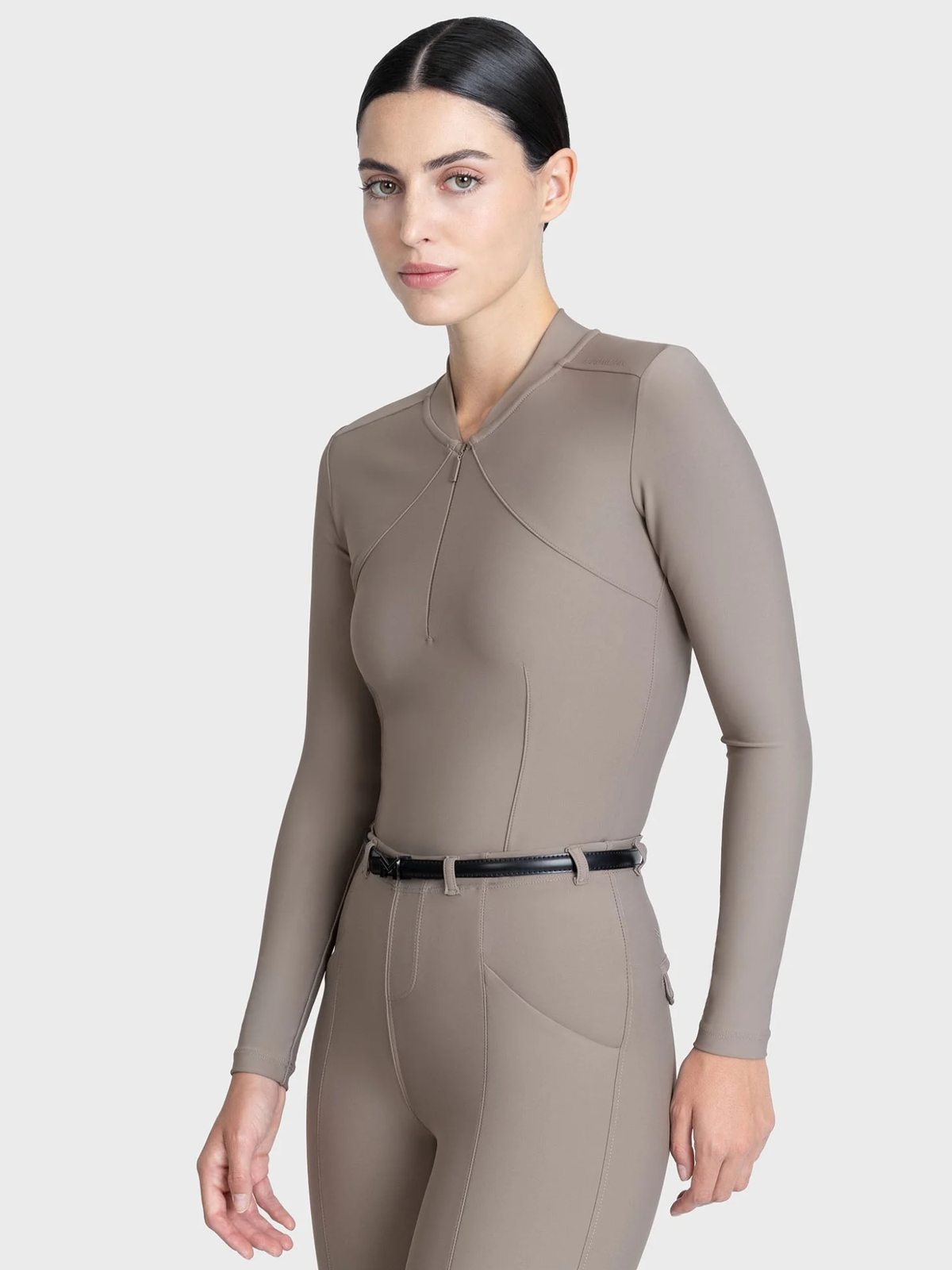 Maximilian Velya Long Sleeve Base Layer Taupe