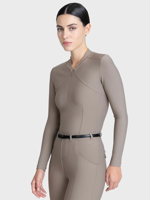 Maximilian Velya Long Sleeve Base Layer Taupe