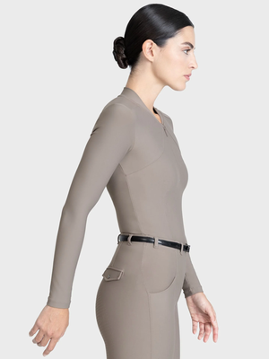 Maximilian Velya Long Sleeve Base Layer Taupe