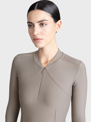 Maximilian Velya Long Sleeve Base Layer Taupe