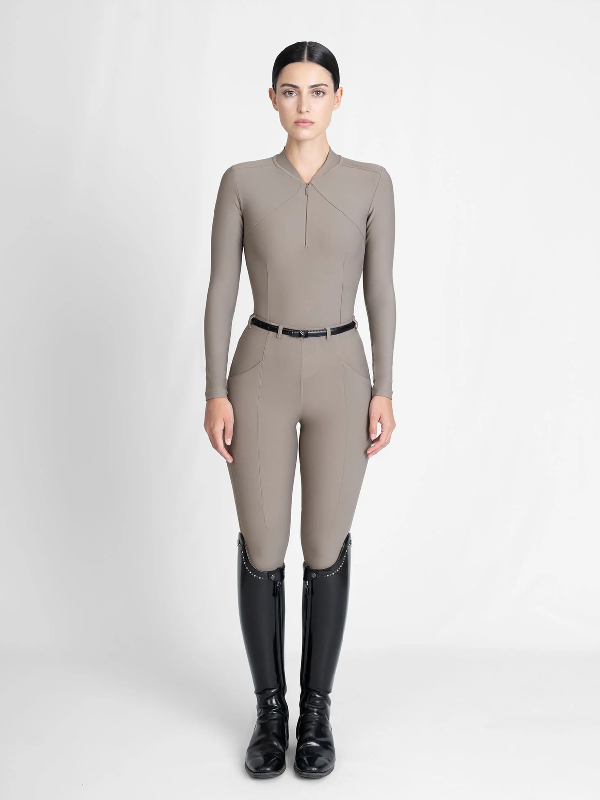 Maximilian Velya Long Sleeve Base Layer Taupe