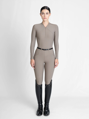 Maximilian Velya Long Sleeve Base Layer Taupe