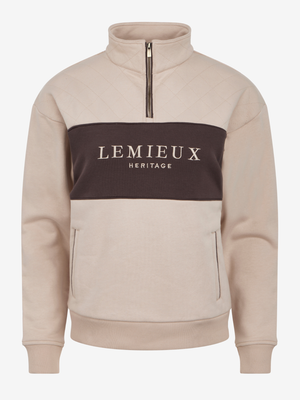 LeMieux Heritage Quarter Zip Sweater Stone