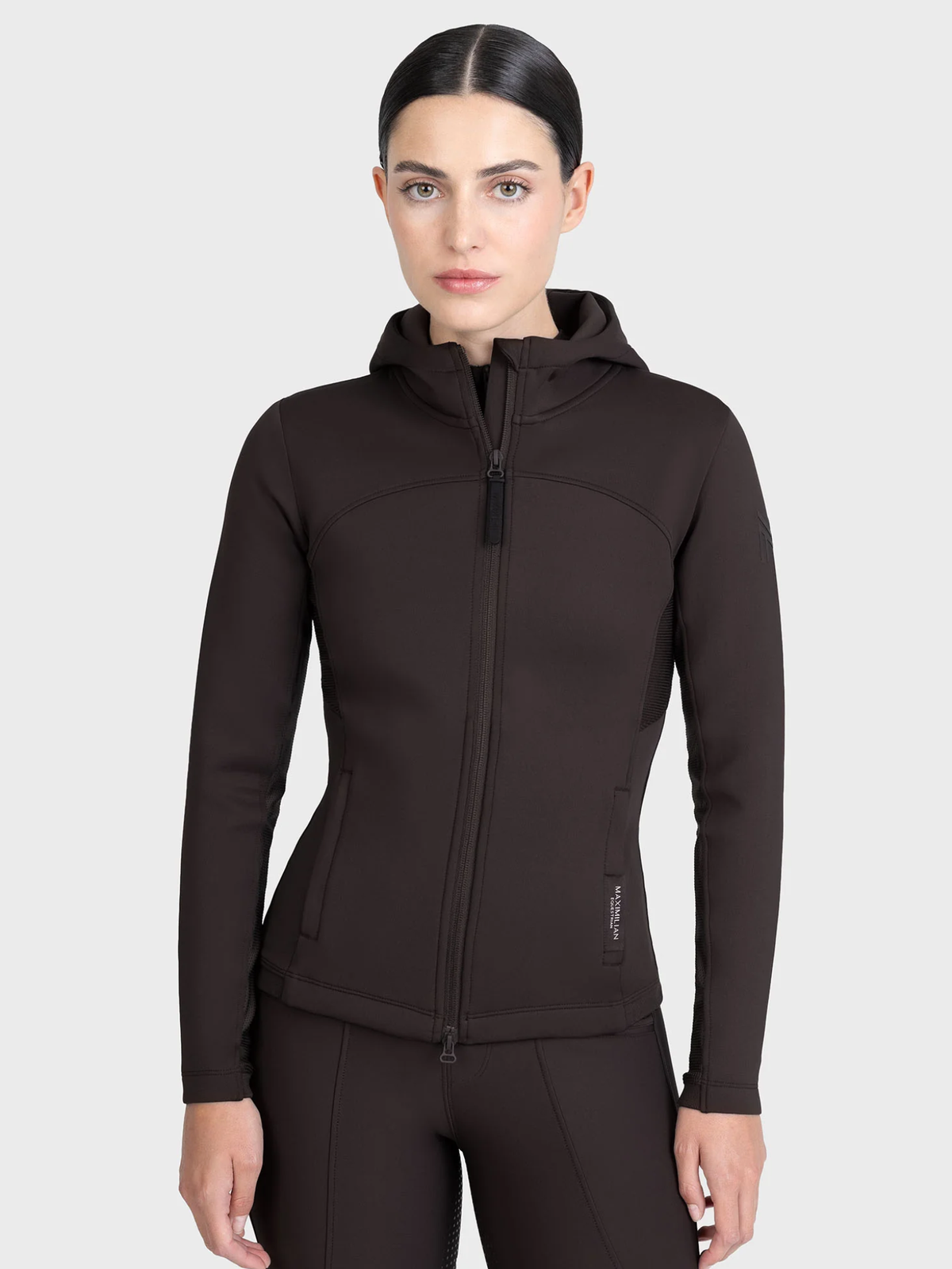 Maximilian Wolt Zip Hoodie Espresso