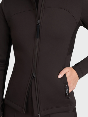 Maximilian Wolt Zip Hoodie Espresso