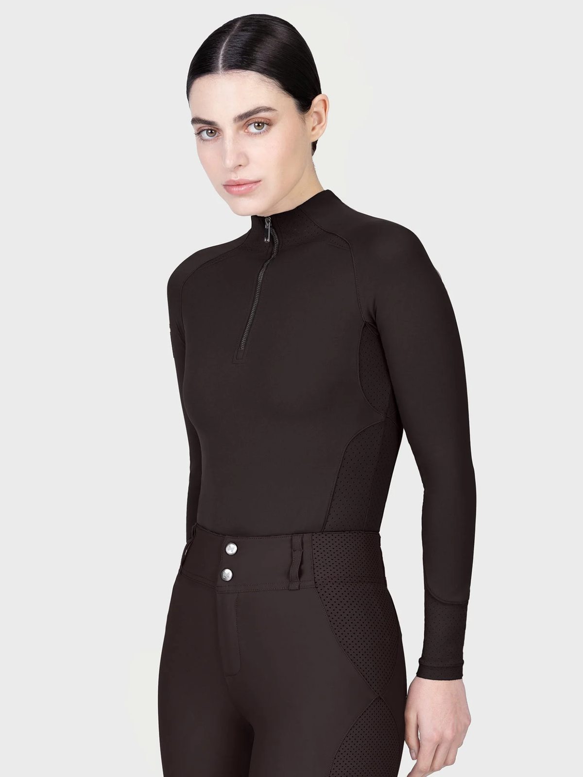 Maximilian Aero Long Sleeve Base Layer Espresso