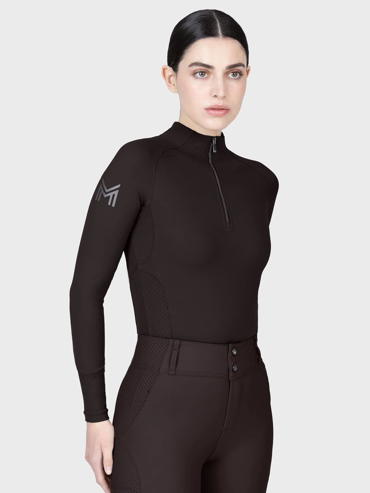 Maximilian Aero Long Sleeve Base Layer Espresso