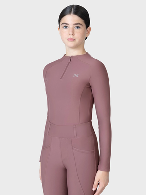 Maximilian Young Rider Nora Long Sleeve Base Layer Heather