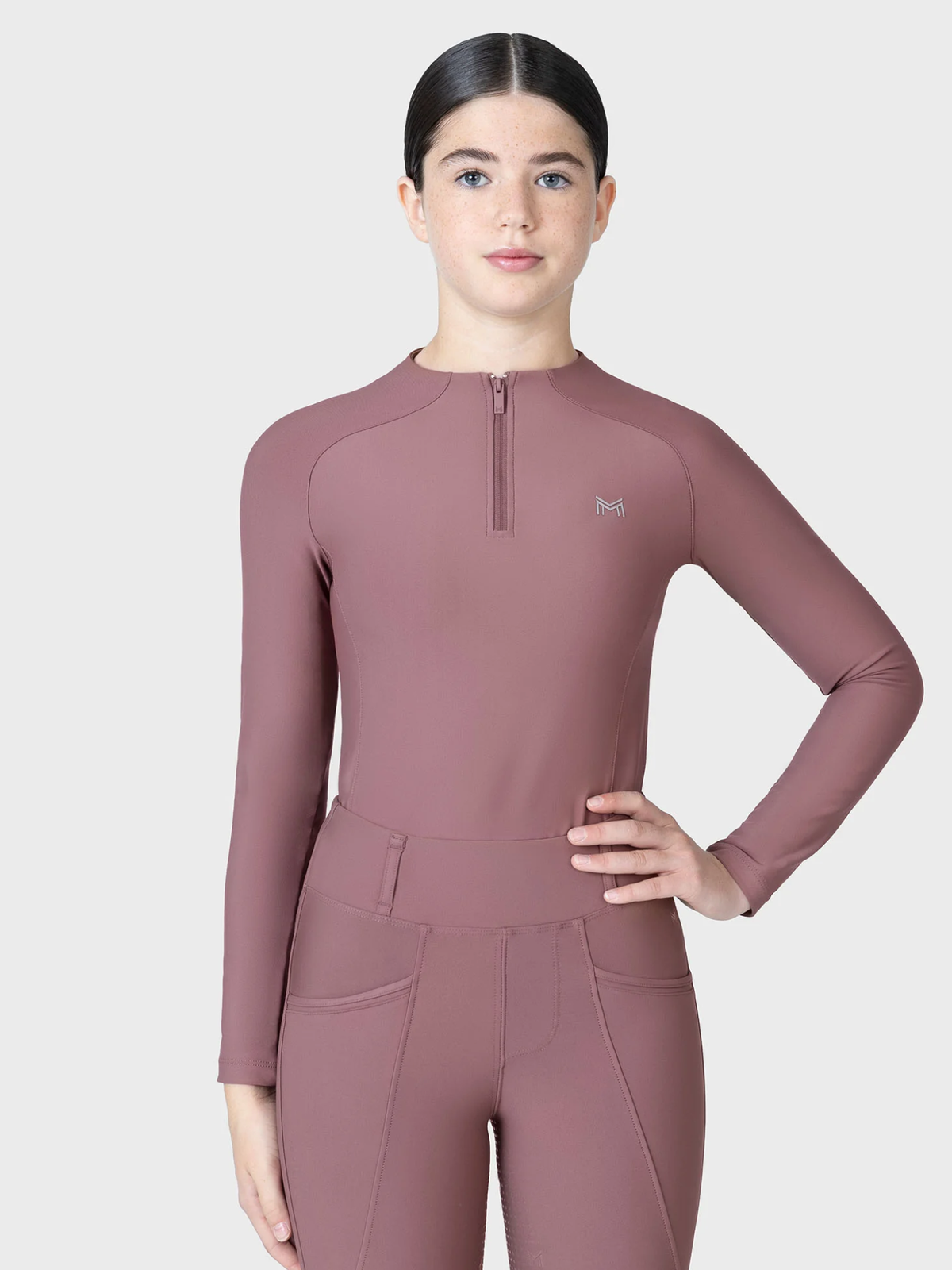 Maximilian Young Rider Nora Long Sleeve Base Layer Heather