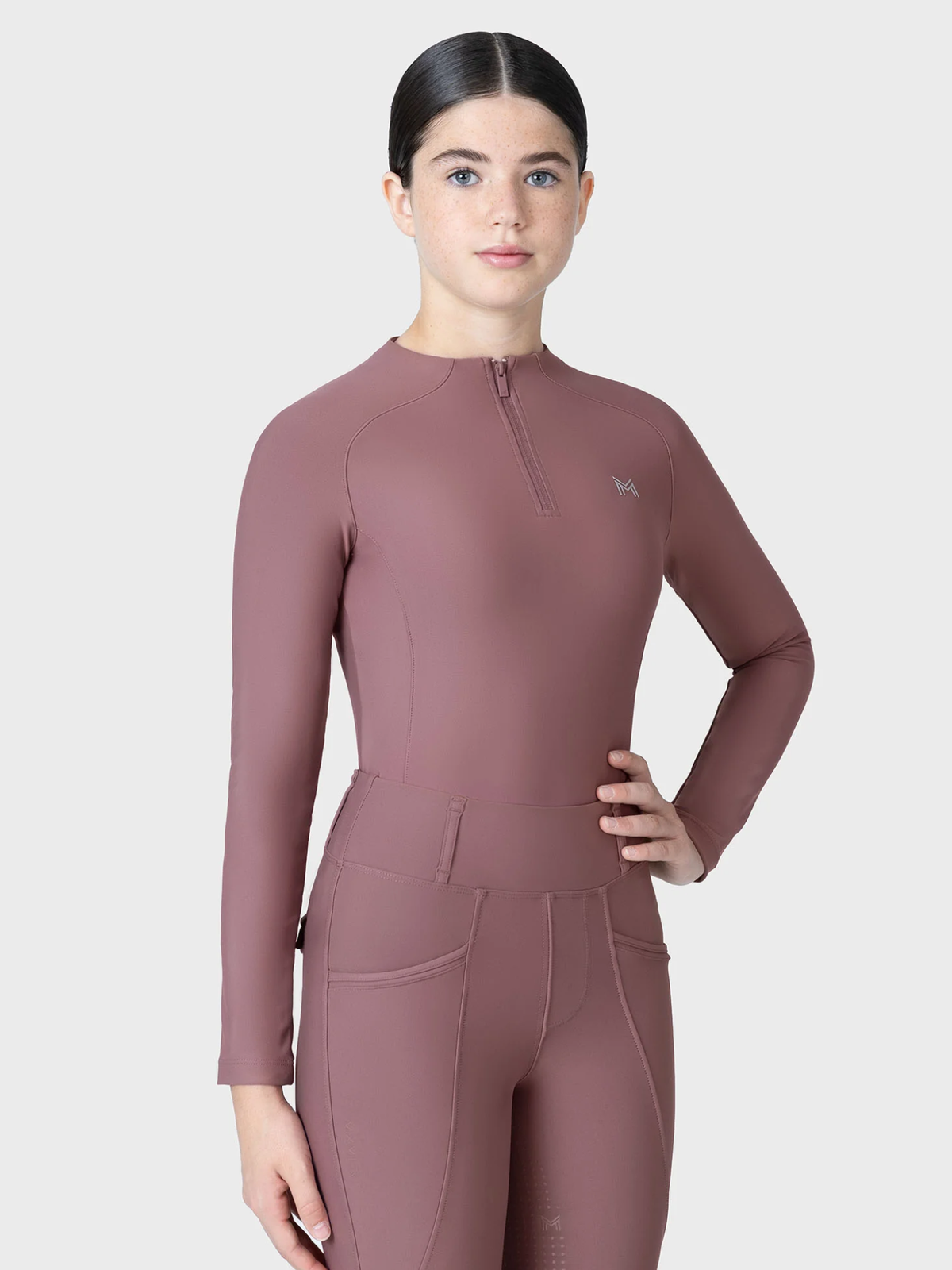 Maximilian Young Rider Nora Long Sleeve Base Layer Heather