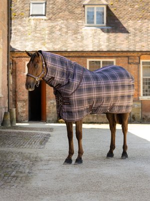 LeMieux Arika Heritage Check Stable Rug with Neck 100g Cocoa