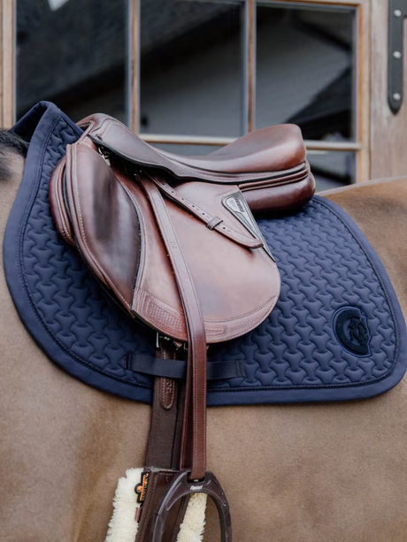 Kentucky Plaited Jump Saddle Pad with 3D Logo Navy