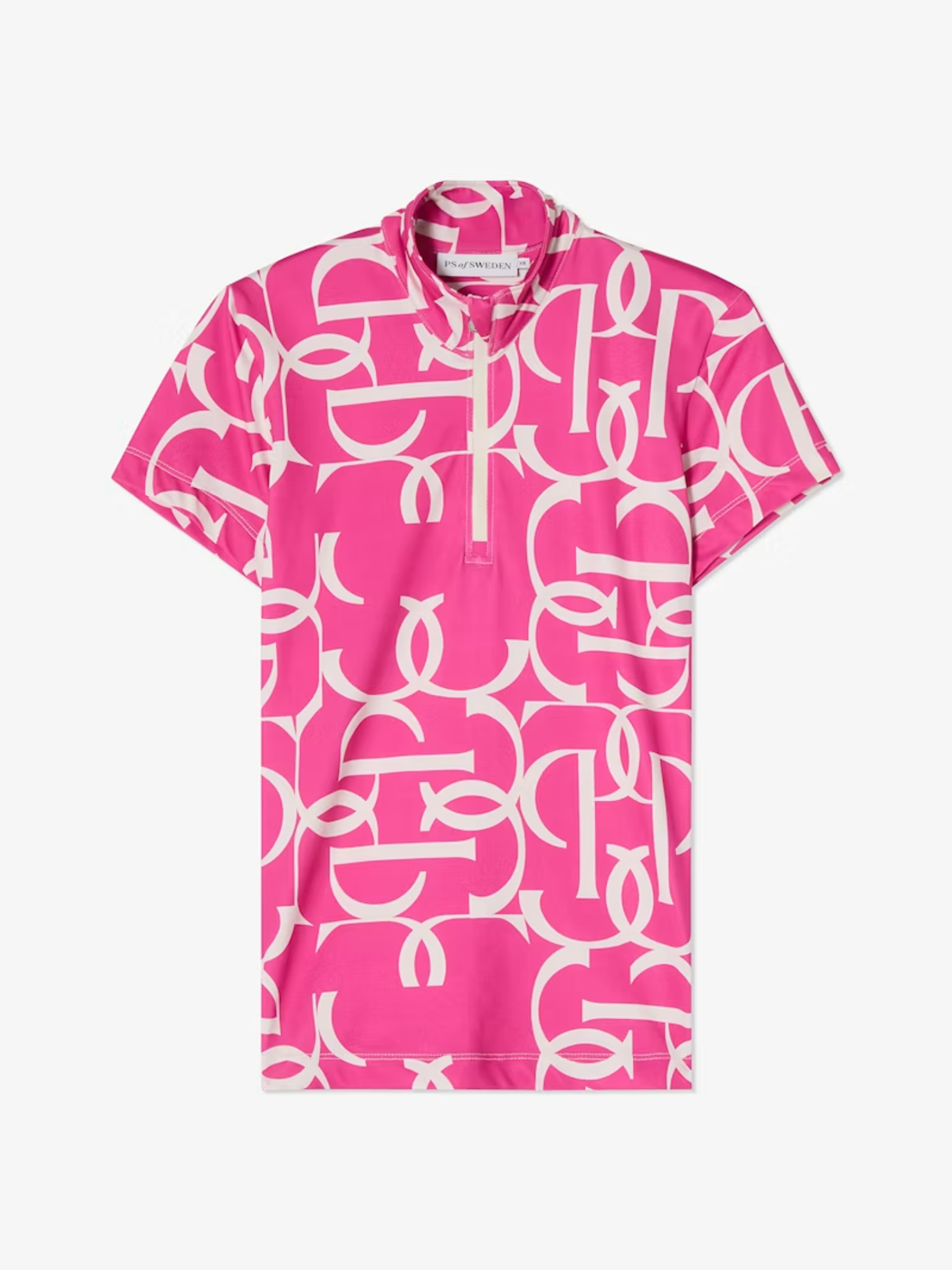 PS of Sweden Vera Printed Short Sleeve Base Layer Hot Hibiscus