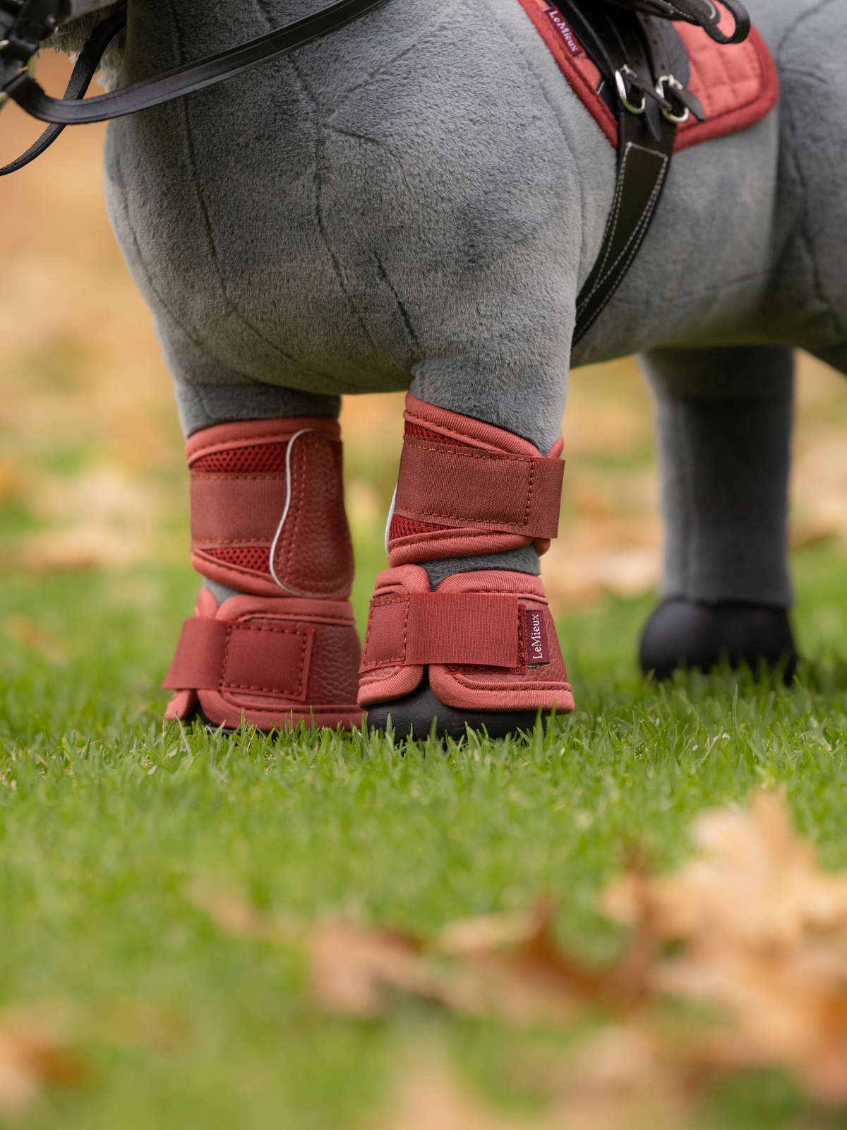 LeMieux Toy Pony Mesh Brushing Boots Russet
