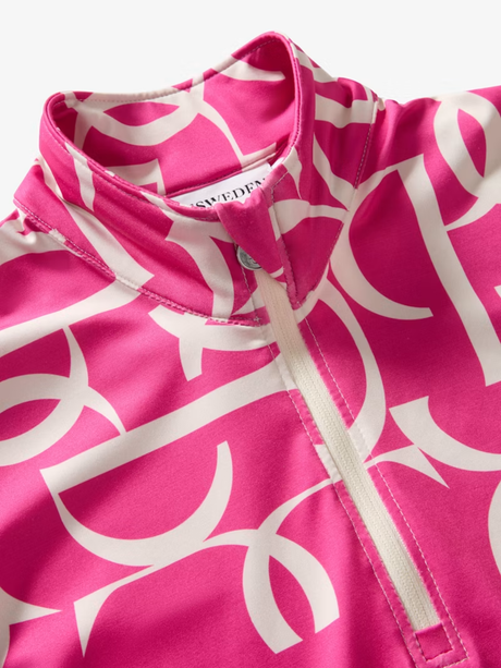 PS of Sweden Vera Printed Short Sleeve Base Layer Hot Hibiscus