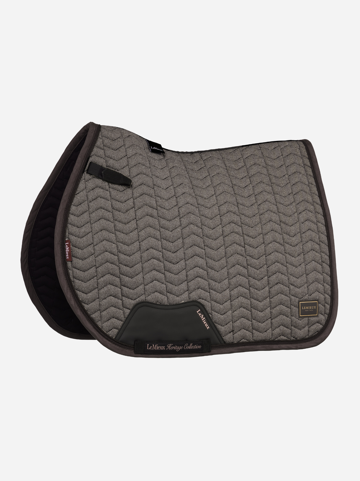 LeMieux Heritage Herringbone Jump Saddle Pad Cocoa